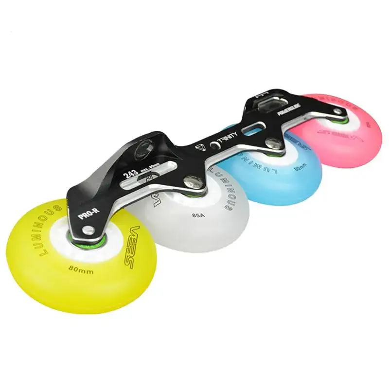 Roue à roulettes Shoous LED Shine pour enfants et adultes, patins de patinage avec noyau magnétique, 85A, 62mm, 64mm, 68mm, 70mm, 72mm, 76mm, 80mm, 4 pièces