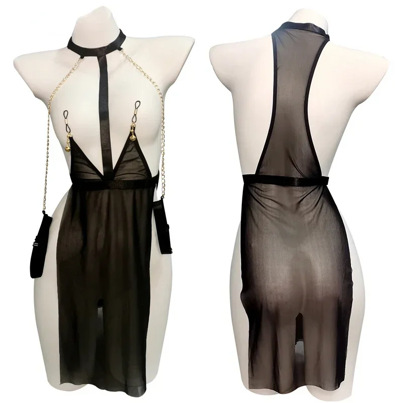 

Women Anime Sweet Nurse Uniform Temperament Lingerie Puff Sleeve Backless Lenther Pink Dress Pajamas Outfit Costumes