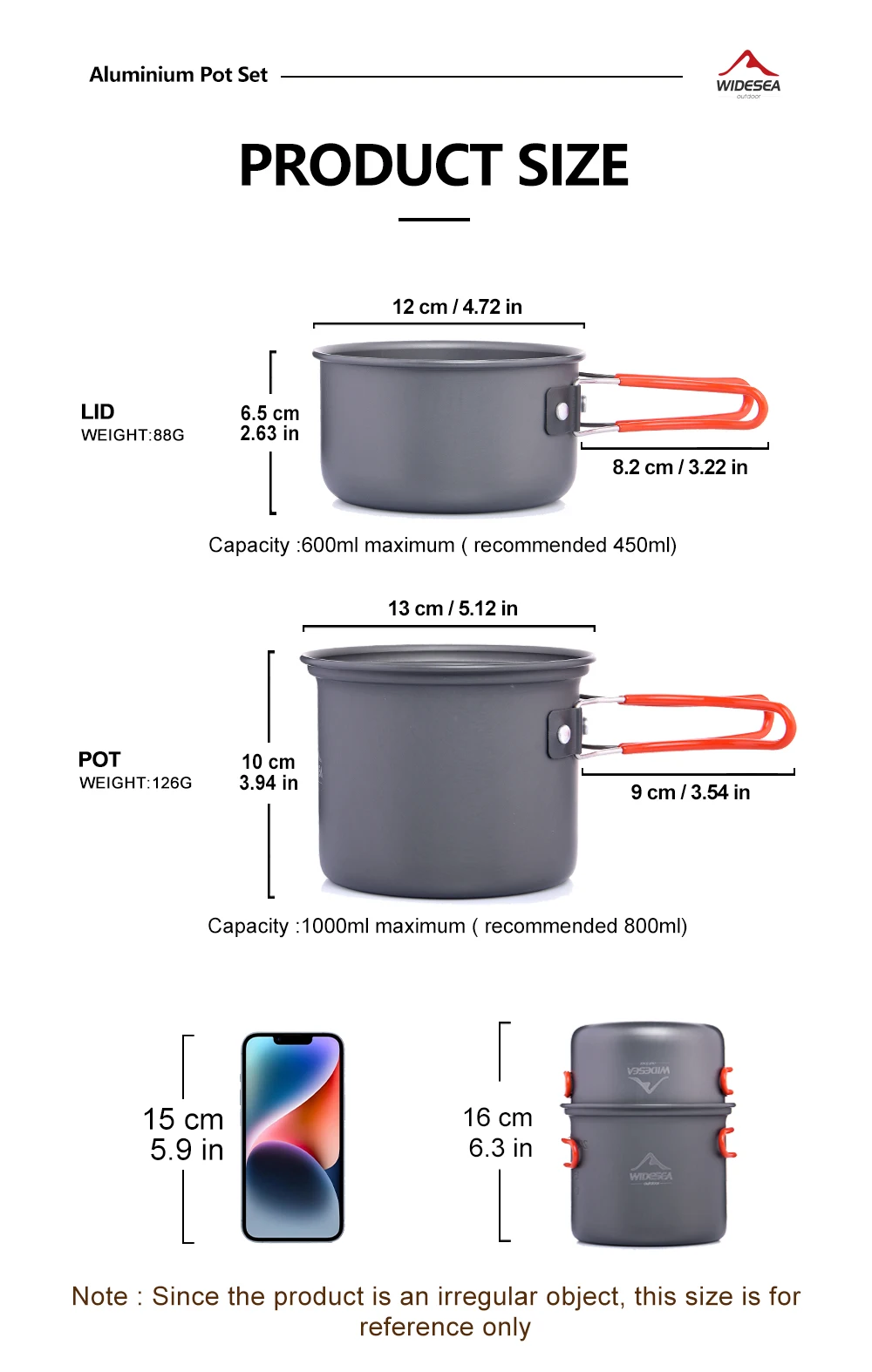 Widesea Camping Tableware Outdoor Cooking Set Camping Cookware Travel Tableware Pincin Set Hiking Cooking Utensils Cutlery