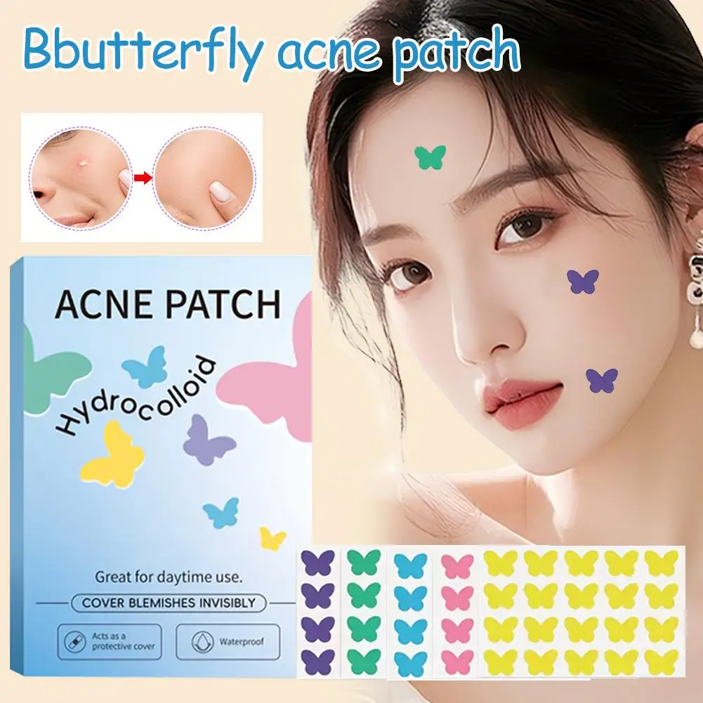 100 قطعة فراشة بثرة التصحيح PE حب الشباب ملصق معتدل غير مزعجة يضيء حب الشباب لبقع الوجه Zits الجمال ماكياج أداة 2026 جديد #3