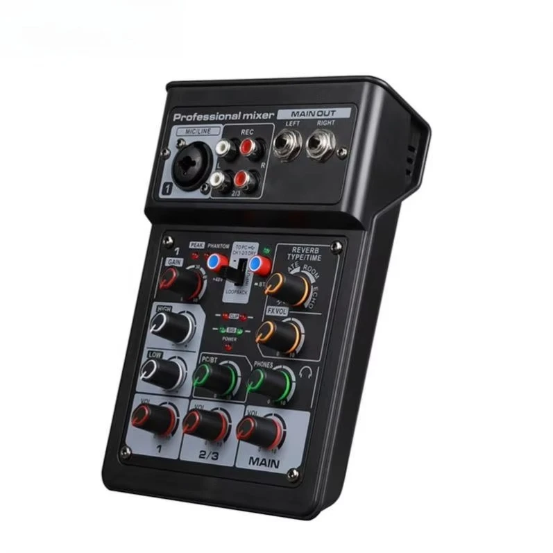Professional Portable Mini Usb Audio Interface DJ Mixer Console Echo for Musical Instrument Microphone Recording