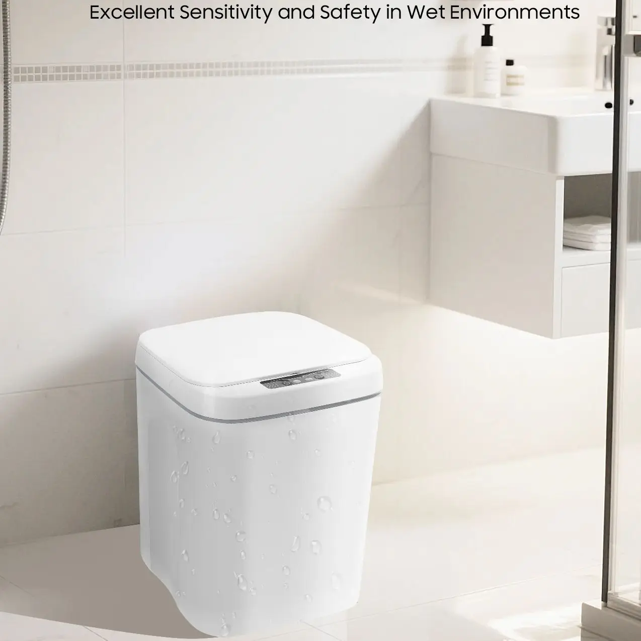 

Умное мусорное ведро с датчиком 16 л, 22*20*34 см, для кухни и ванной комнаты