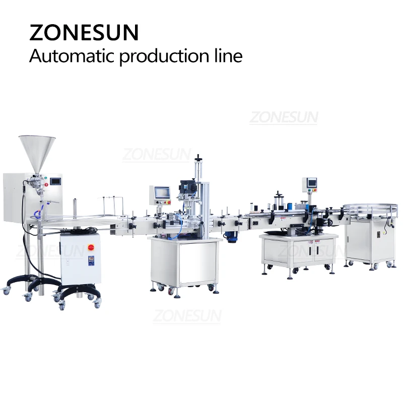ZONESUN ZS-VTRP1 Automated Production Line Paste Filling Capping Labeling Machine
