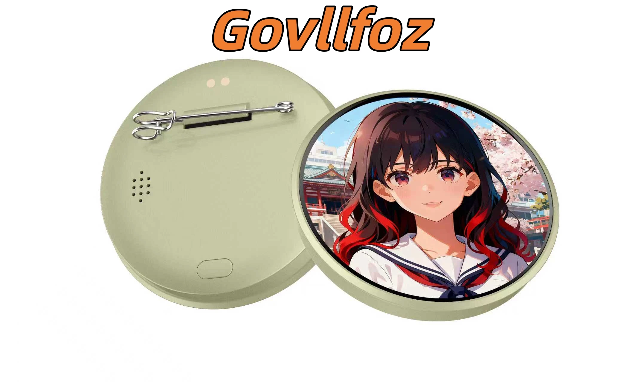 

Smart Dynamic Electronic Badge Trendy Digital Badge Display Support BT APP Touch Anime Effects Pictures with Video Playback