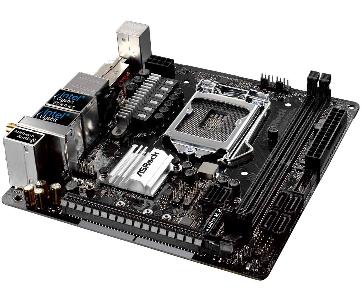 Imagem -03 - Mini Itx Motherboard Intel H270 Ddr4 2400 213 32gb Suporte I57600 I56500 I3-7300 G4500 H270m Asrock-h270m-itx