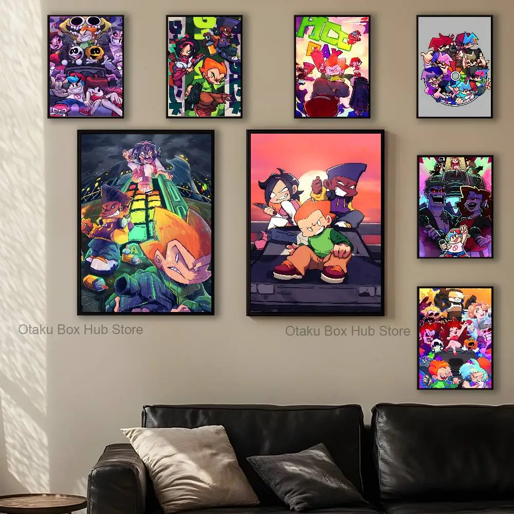 

Game F-Friday Night F-Funkins Poster High Quality Dorm Living Room Aesthetic Wall Decoration Painting Stickers Gift