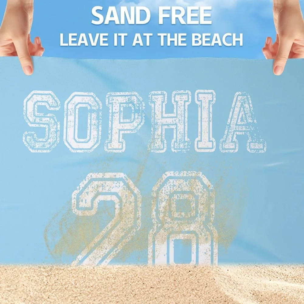 Maßgeschneiderte Strandtücher Baseball Team Super saugfähiges Badetuch Anti-Sand-Pool-Handtuch für Schule Jungen Mädchen personalisierte Handtücher – Detail 6