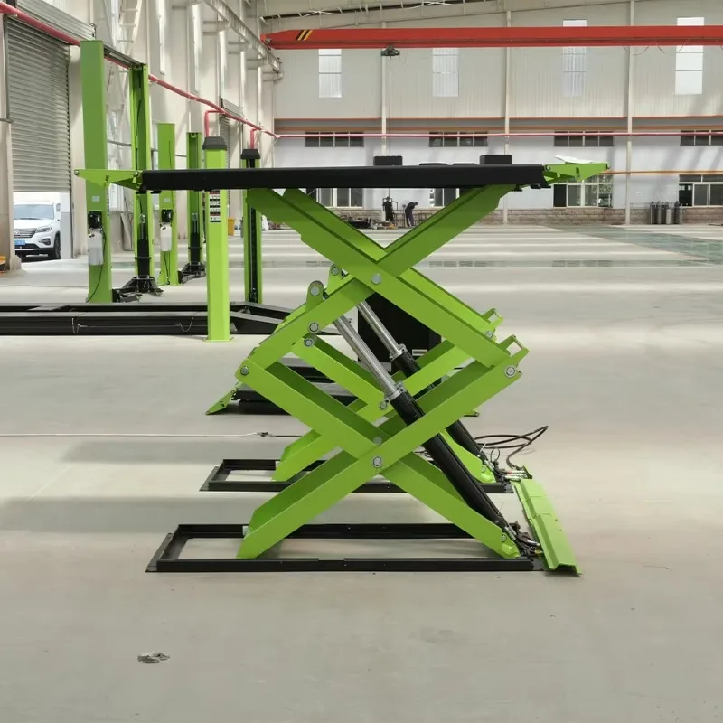 【Industrial】Factory Hydraulic Underground Double Scissor Car Lifter Full Rise Auto Lift Platform Garage Workshop Vehicle Lifting