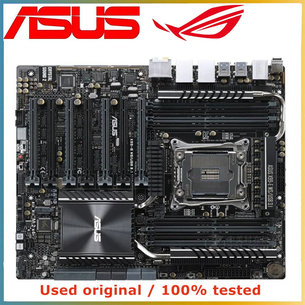 For ASUS X99-E WS/USB 3.1 Motherboard LGA 2011-V3 DDR4 ATX X99 Mainboard Supports i7 5-1600 v3 / E5-2600 v3