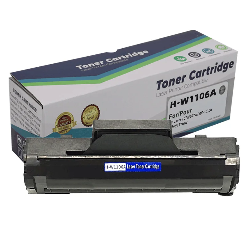 خرطوشة حبر 106A W1106A W1106 1106a متوافقة مع HP Laser MFP 135a 135w 137fnw Laser 107a 107w