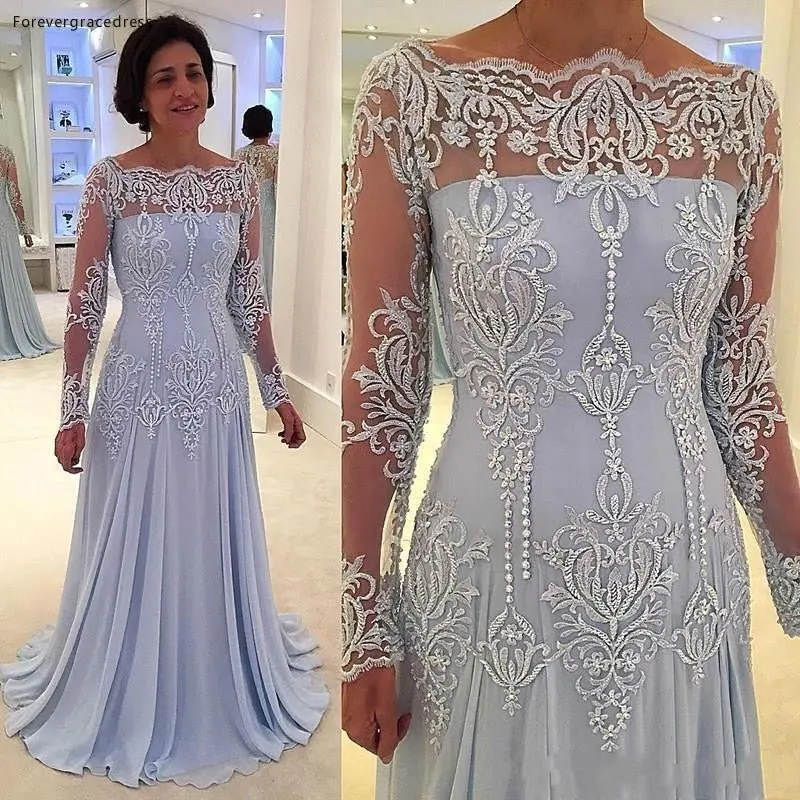 Glamorous Sky Blue Arabic Dubai Mother of The Bride Evening Prom Dresses One Shoulder A Line Pearls Night Party Gowns Robe Soire