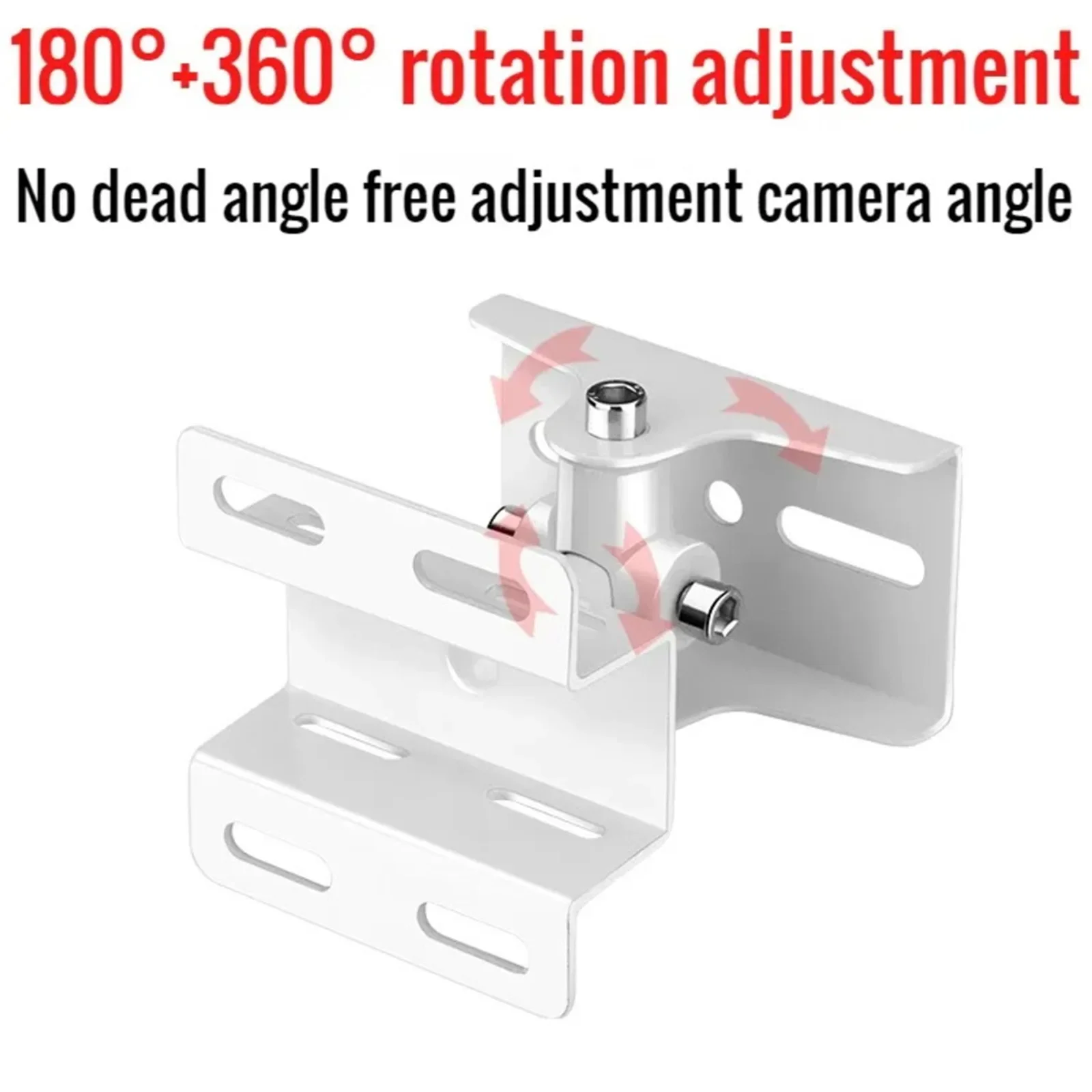 Iron Camera Bracket Pole for Monitor Mounting Adjustable 360 Deg Rotation 180 Deg Tilt Stand for Indoor Outdoor Monitoring Use