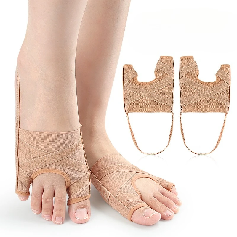 1pair Double Toe Toot Protector Bunion Corrector Adjustable Breathable Hallux Valgus Little Toe Varus Separator Foot Care Tools