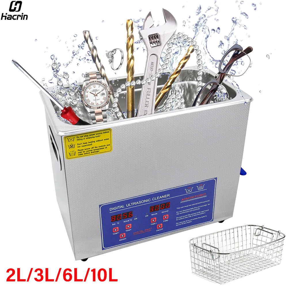 Ultrasonic Cleaner 2L 3L 6L 10L Ultrasound Bath for Glasses Jewelry Lens Board Cleaner Ultrasonic Washing Machine Dishwasher