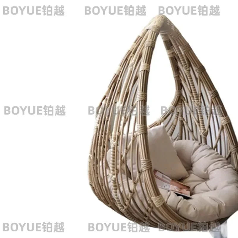 Hanging Chair Swing Rattan Hammock Nest Cradle for Balcony Bedroom Indoor Outdoor Leisure Home Decor Furniture