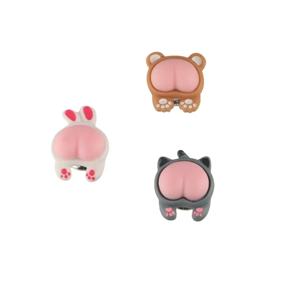 Auxiliary Device Cute Toilet Press Animal Butt Push Switch Toilet Button Cartoon Bear Water Tank Buttons Bathroom