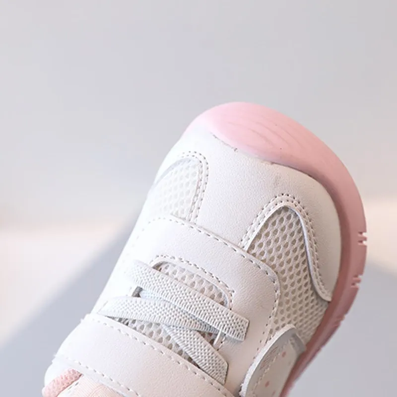 2023 nuove scarpe da bambino autunnali Mesh traspirante Toddler Girls scarpe sportive Outdoor scarpe a piedi nudi Fashion Little Kids Sneakers 15-26