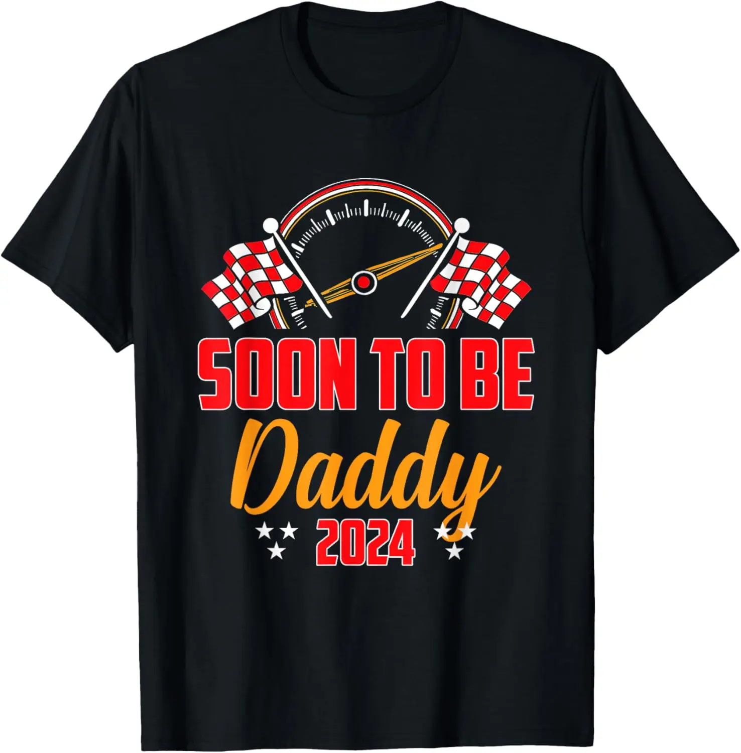 

Одинаковая футболка для всей семьи с гоночным автомобилем Soon to Be Daddy 2024.