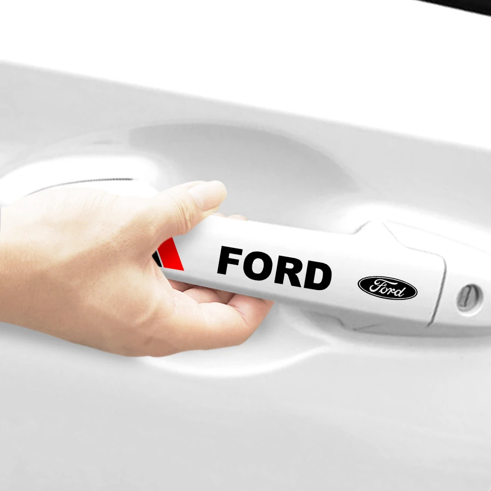 4 قطعة/المجموعة سيارة مرآة خلفية ملصق مقبض الباب الشارات الديكور الخارجي لفورد فوكس Mk2 حفلة Mk3 الحارس مونديو Mk4 فييست #4