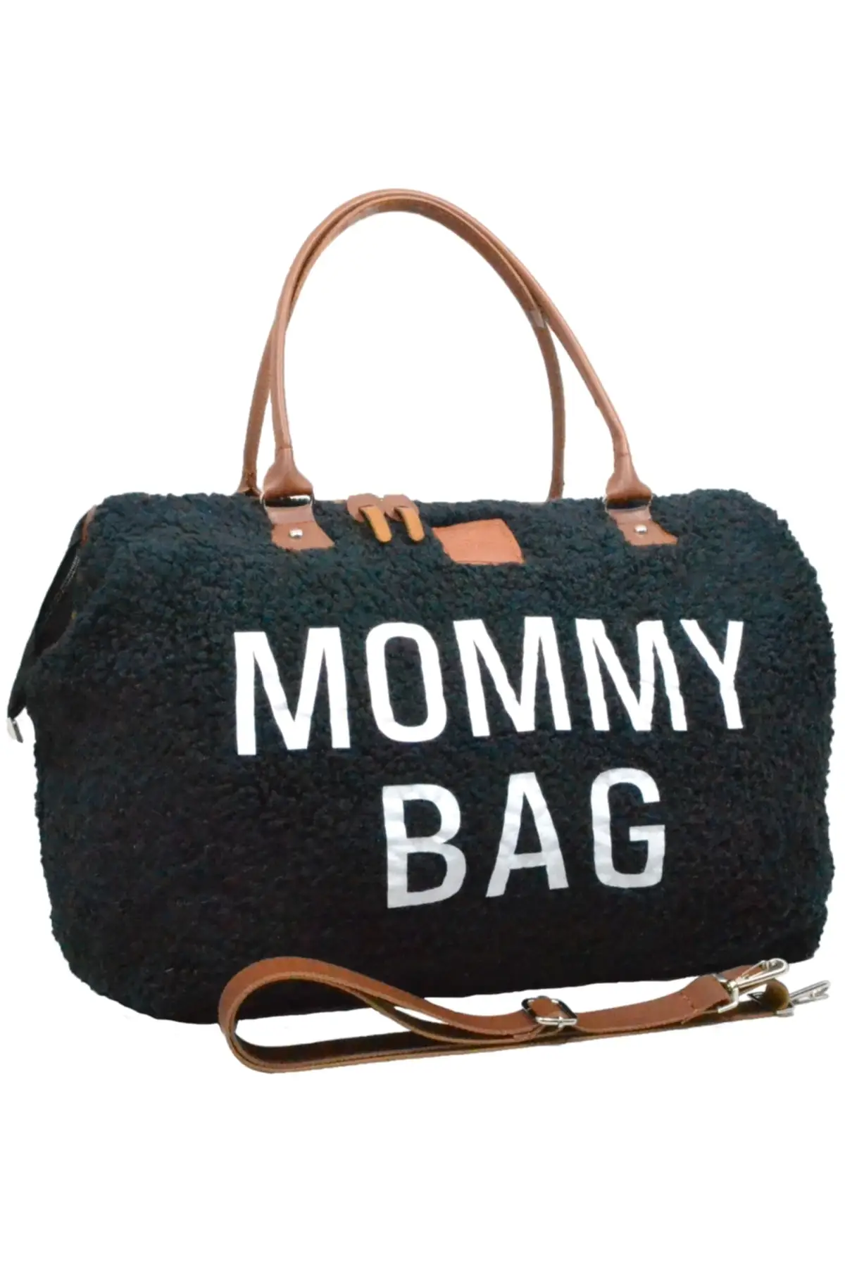 DOLBOVI Mommy Bag Exclusive black lamb plush 3 pcs Set Baby mother Baby care and women Bag Hospital Bag