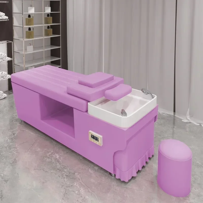 

Luxury Beauty Salon Hairdressing Washbasin Complete Shampoo Washing Equipment Chinese Hair Wash Cabeceiras Massage Stock Bowl