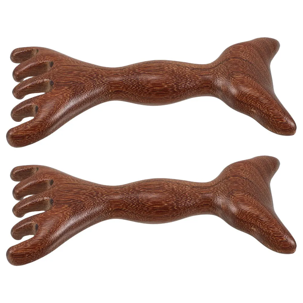 

2Pcs Wooden Massage Comb Dual Head Antler Design Scalp and Meridian Relief Tool for Relaxation Portable Hair Care Massager
