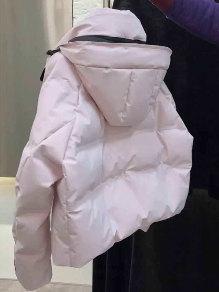 Único ort rosa parka feminino para baixo jaet coreano sle casaco de inverno de alta qualidade commute sle 90% branco du para baixo enchimento