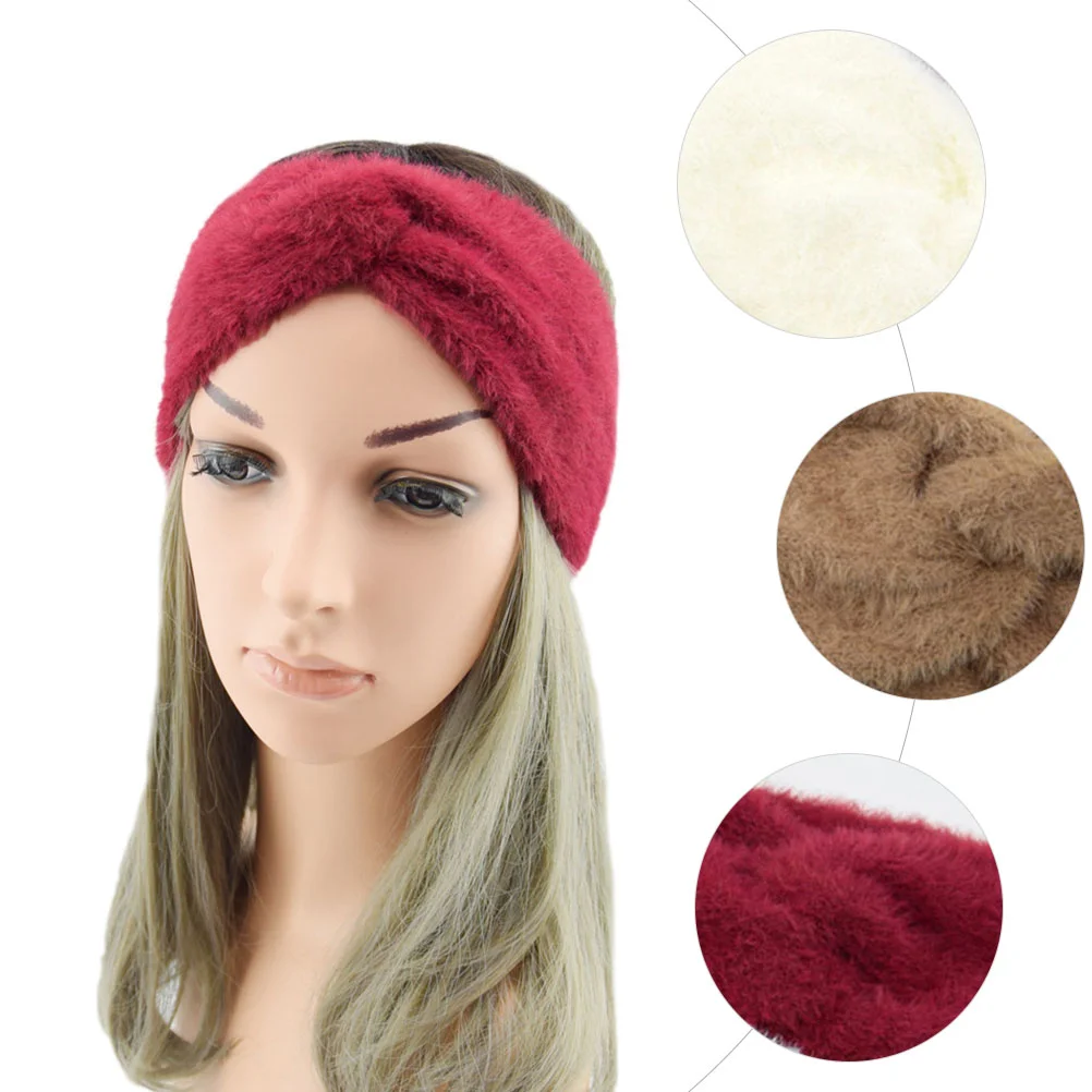 3 Pcs Warm Headband Knot Headbands for Women Wide Girls Ear Warmer Imitation Child