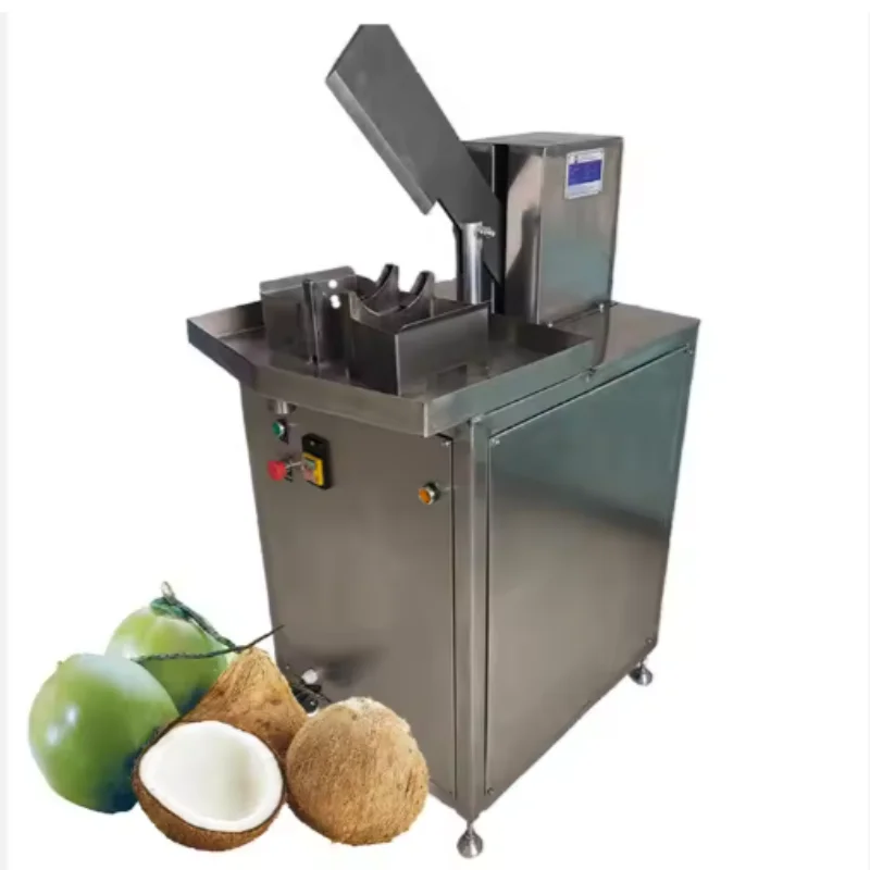 

cross-border Easy To Use Stainless Steel Fresh Green Coconut Cutting Half Juice Extractor Huge Coconut Cutting Machine