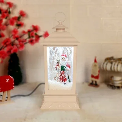 Christmas Snow Light Music Table Decoration Shopping Mall Scene Setting Props Window Snow Street Lamp Decoration Creative