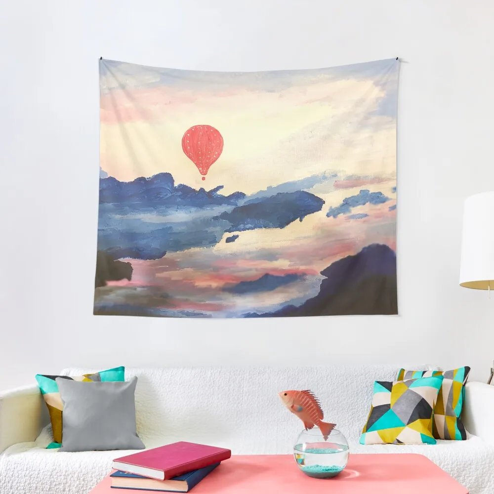 

Hot Air Balloon in a Sunset Sky Tapestry Korean Room Decor Aesthetic Room Decor Aesthetic Room Decors Outdoor Decor Tapestry