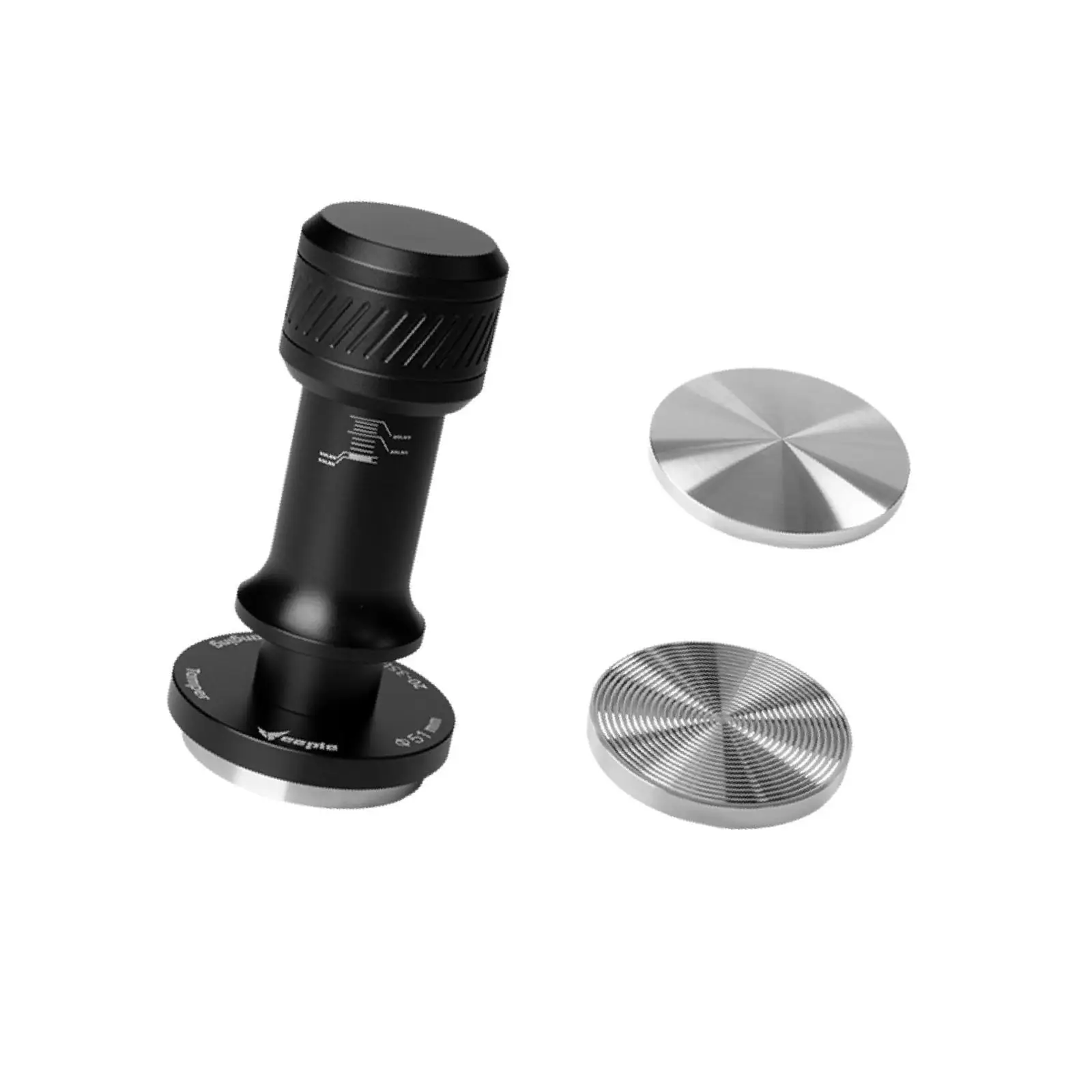 Espresso Tamper Flat and Threaded Base 20-35lbs Adjustable Pressure Universal