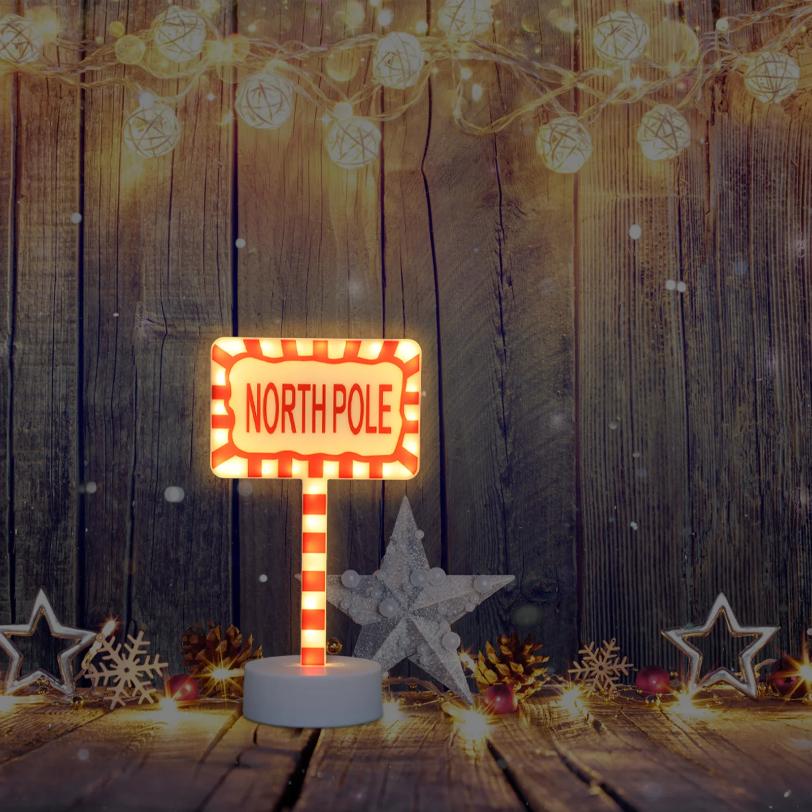 LED Christmas Signpost Night Lamp Street Light Decorative Night Light for Festive Bedroom Party Kid Toddler Nursery