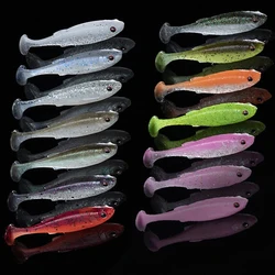 Pescando o olho roxo fácil da atração, isca macia do silicone, 5cm, 6.3cm, 7.1cm, 7.8cm, para o baixo, lúcio