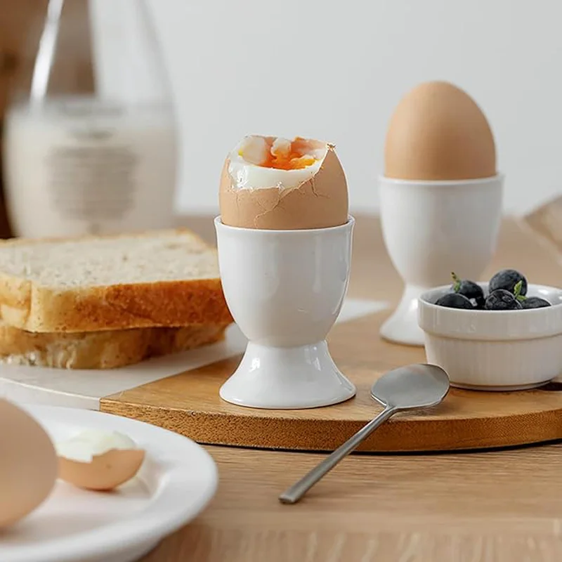 Ceramic Egg Cup Holder Creative Supply Cup for Family Egg Base Cup Breakfast Banquet Dinner Egg Decoration Supplies