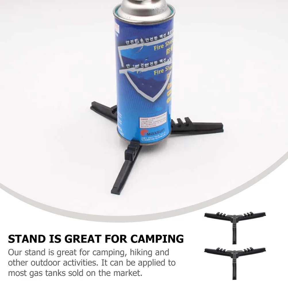 

2Pcs Fuel Canister Stand Heavy Duty Adjustable Camping Gas Tank Rack for Rocks Dirt Surfaces Compact Lightweight Outdoor Stove