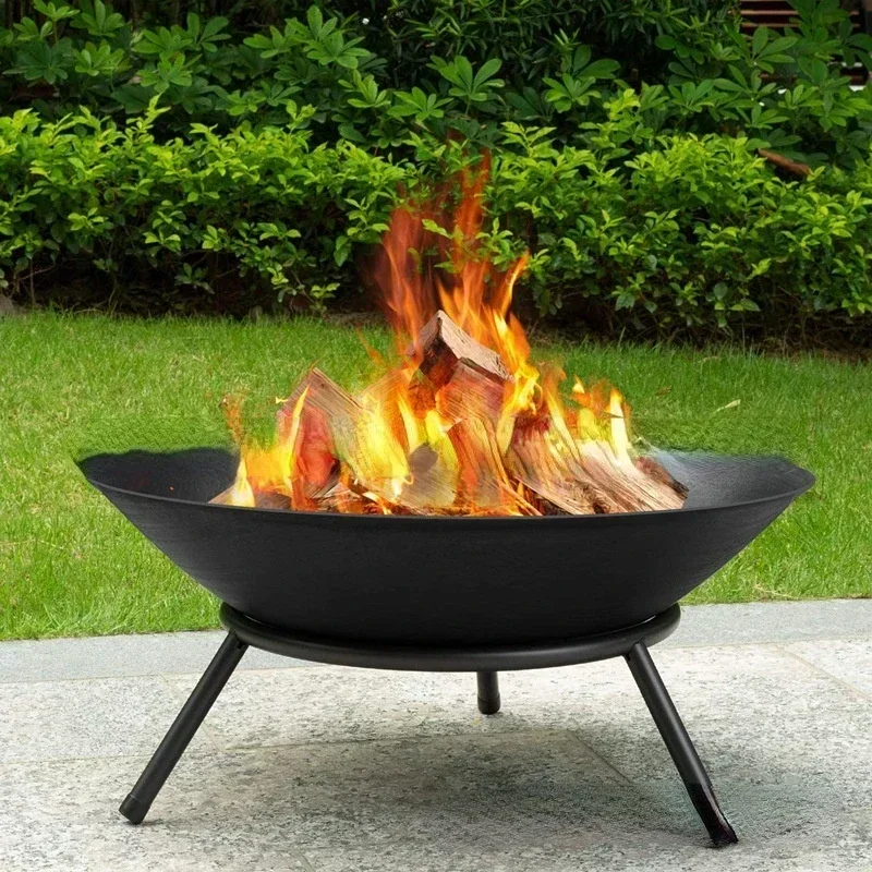 Groe Gusseisen-Feuerstelle Fr Den Garten, Moderne Feuerstelle, Auenkamin, Terrasse, Terrasse, Camping, 60 Cm