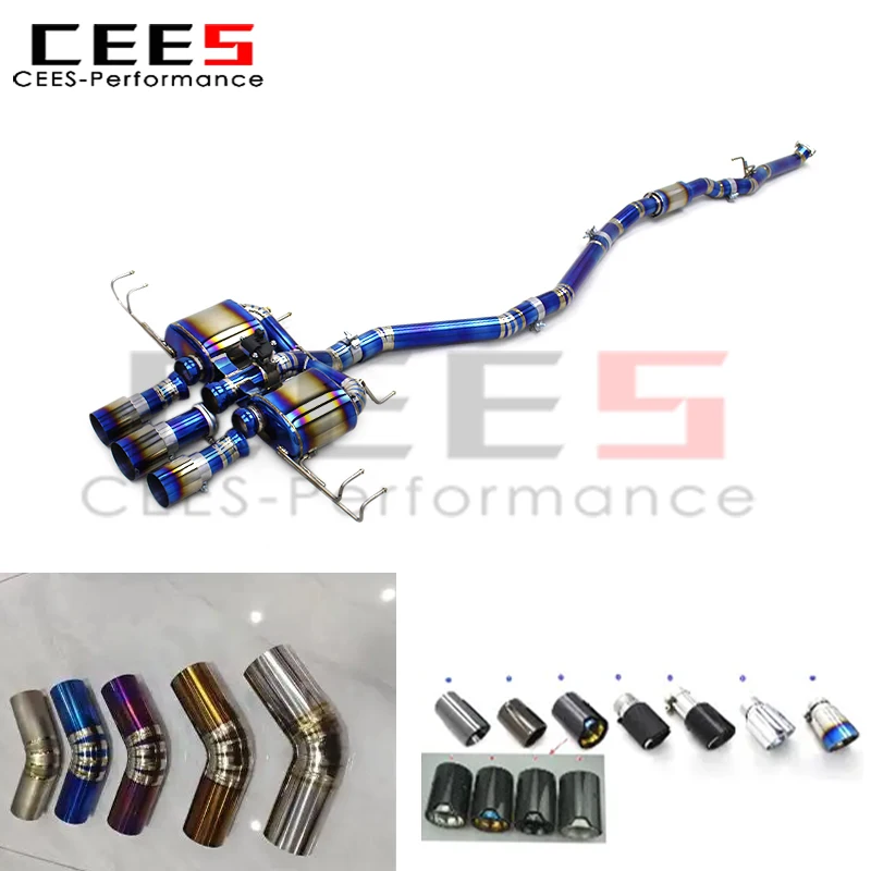 

cees Straight Pipes Muffler Exhaust for Honda CIVIC Type R/Type-R 2.0T 2017-2023 Performance Single Valvetronic System