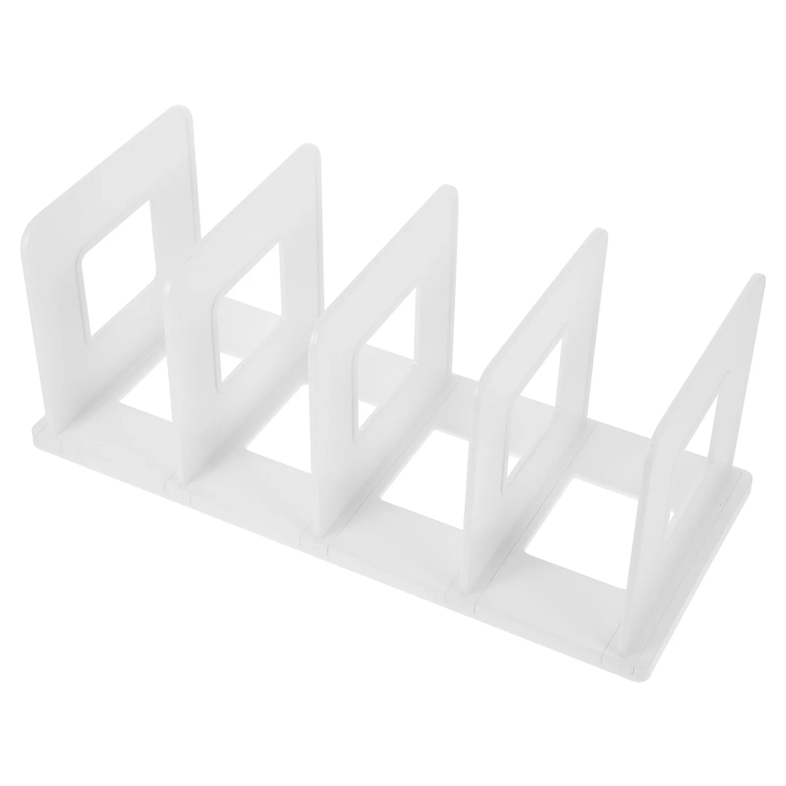 

Plastic Bookends Desktop Organizer Sturdy Book Holder File Stand Decorative Multi-Function Bookends for Desk Magazine Files