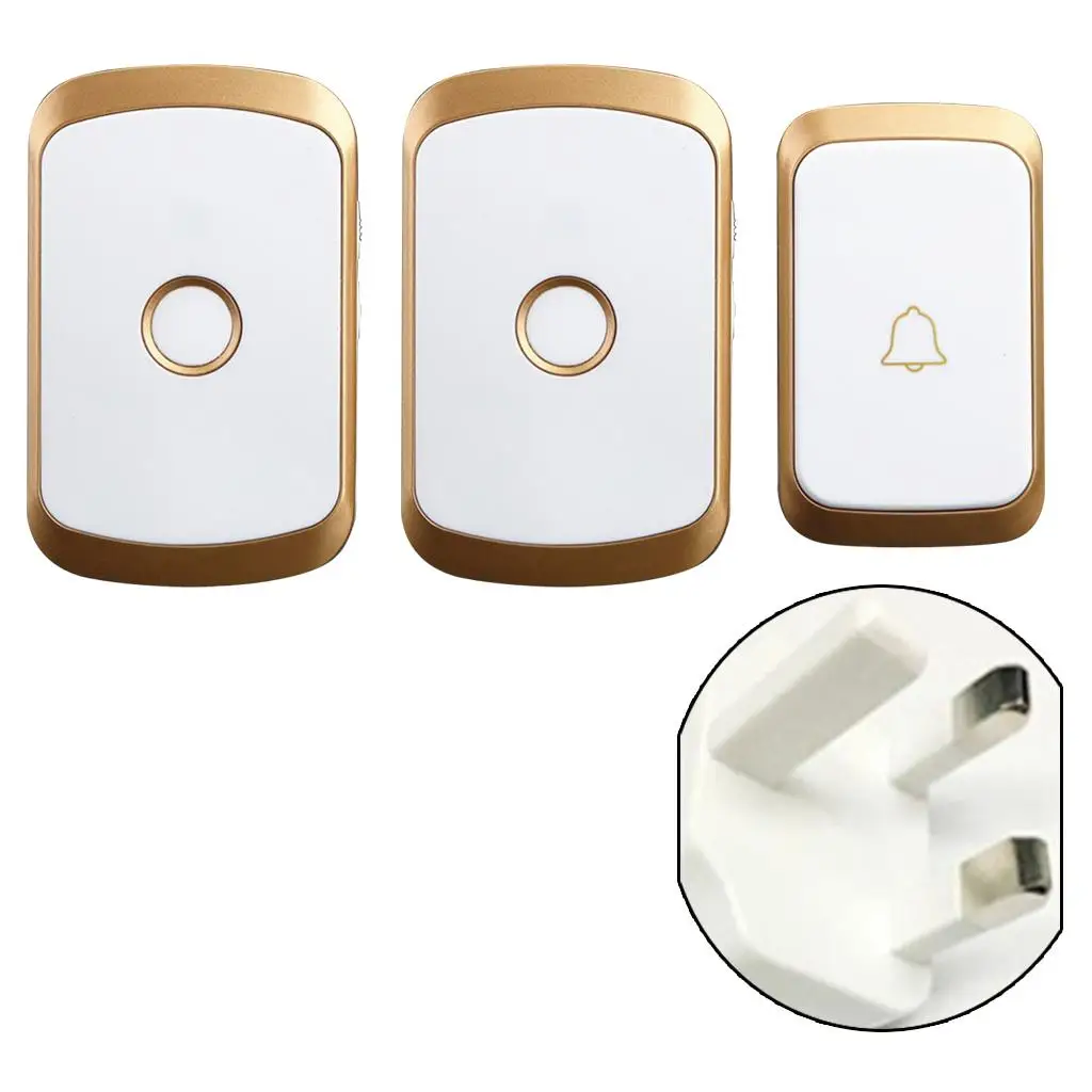 Campanello senza fili a batteria campanello per porta Plug-in Wireless, 36 melodie 4 es