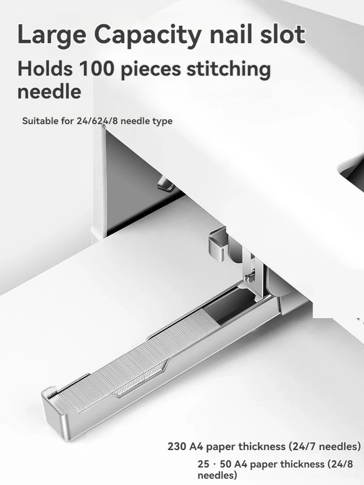 Double Hole A3 Office Saddle Stitch Stapler, Saddle Stitch Artifact,double Row Thickened and Extended Adjustable Binding Machine