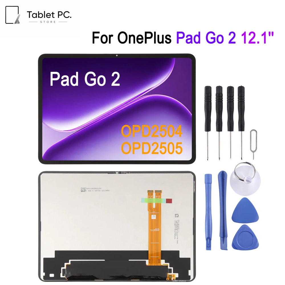 2nd-Gen IPS LCD Screen For OnePlus Pad Go 2 12.1'' 2025, OPD2504 OPD2505 Tablet LCD Display Touch Screen Repair Replacement Part