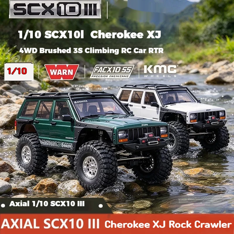 AXIAL1/10 SCX10  Iii Brush Motor 3-Way Remote Control Cherokee Xj Four-Wheel Drive Brush 3s Climbing Car Rtr Version.