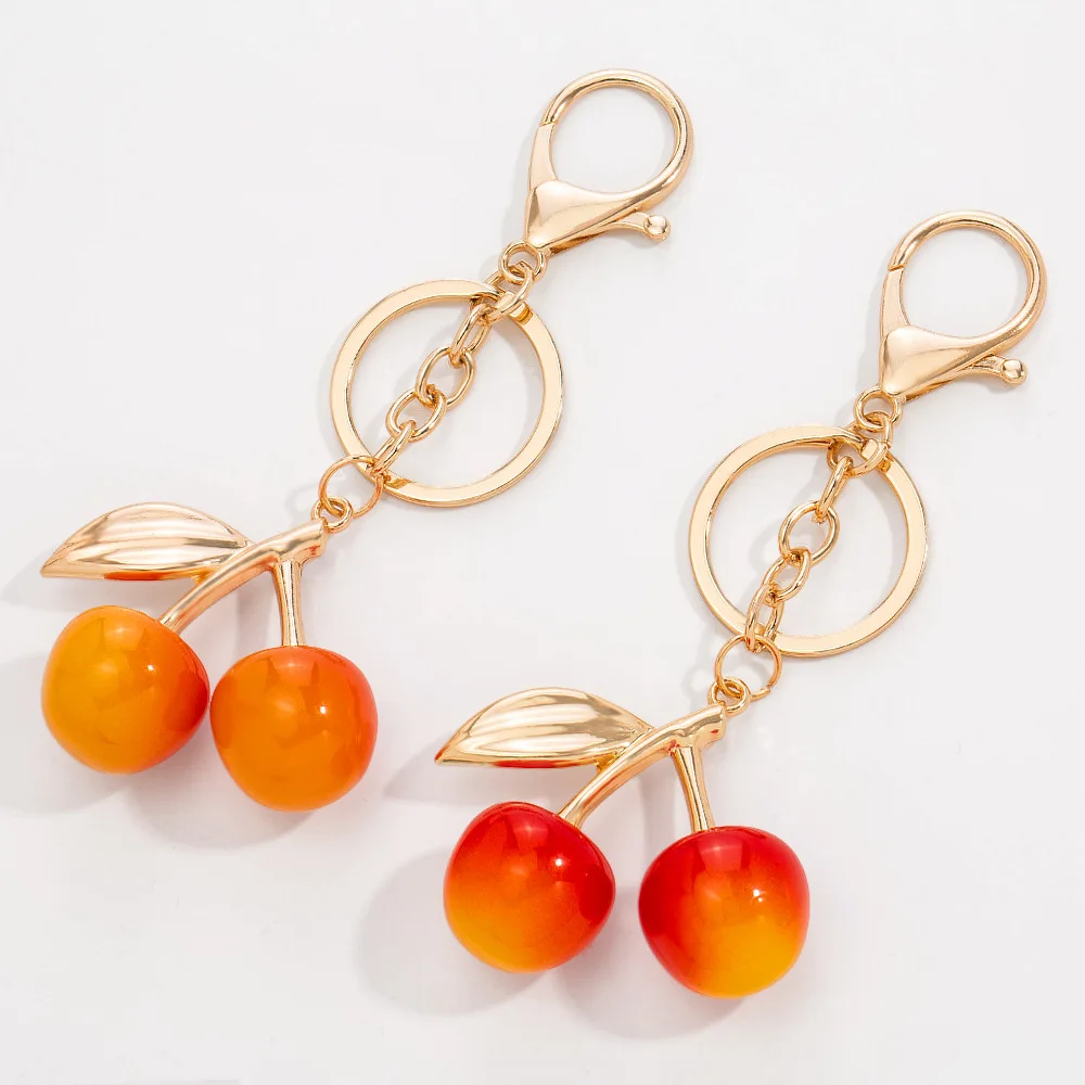 

High-end cherry keychains, exquisite car keychains, multi-color fashionable ladies' bags, pendants, accessories