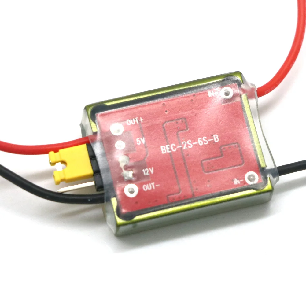 5v/12v 2s 3a 6s rc ubec 5v 3a mais baixo ruído rf bec completo blindagem anti bloqueio regulador de comutação para acessórios de avião fpv