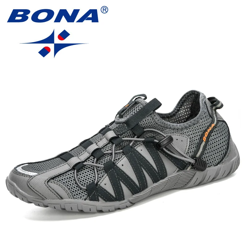 BONA New Popular Style Men Running Shoes Lace Up Athletic Shoes Outdoor Walkng jogging Sneakers Comfortable Fast Free Shipping