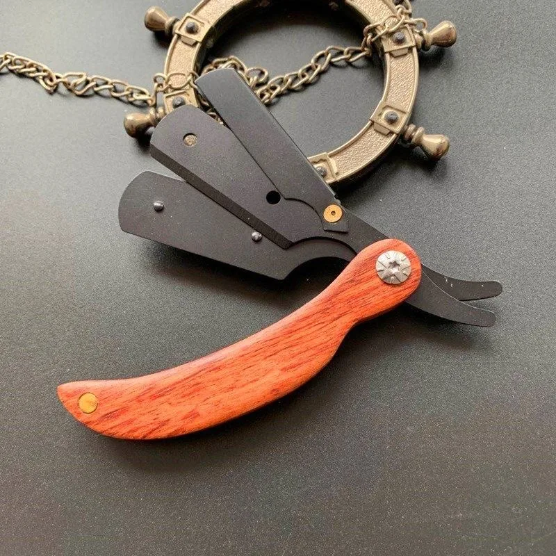 ใบมีดขนาดเล็กโกนหนวดมีดโกนมินิมีดโกนผู้ชายไม้จับตัดผมตัดผมมีดโกนแบบพกพาเปลี่ยนใบมีดประเภทมีดโกนหนวด