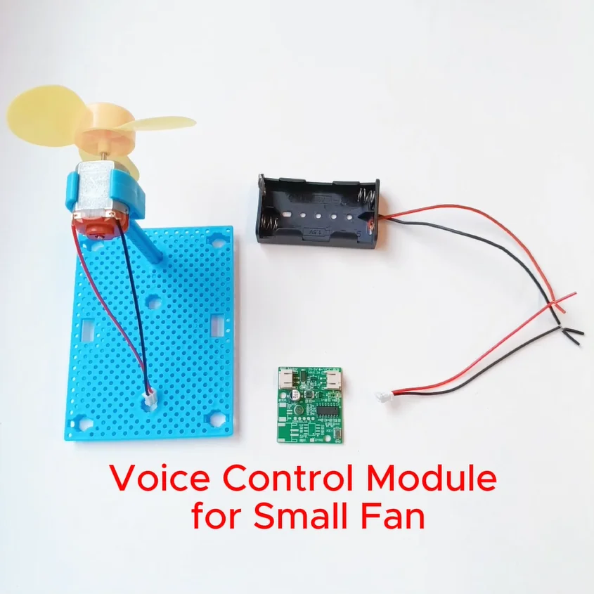 

Small motor voice control module 3V 4.5V 5V power supply voice command control toy teaching kit