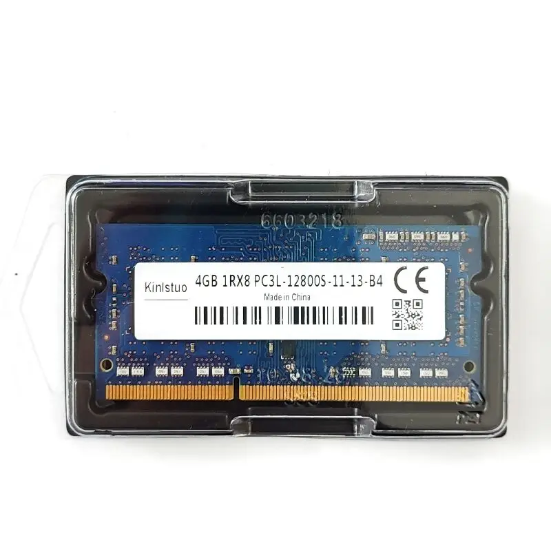 Kinlstuo – mémoire de serveur d'ordinateur portable, modèle DDR3, capacité 4 go, fréquence d'horloge 1600/PC3L-12800S-11-13-B4 MHz, ram 1RX8 1.35, tension V, broches