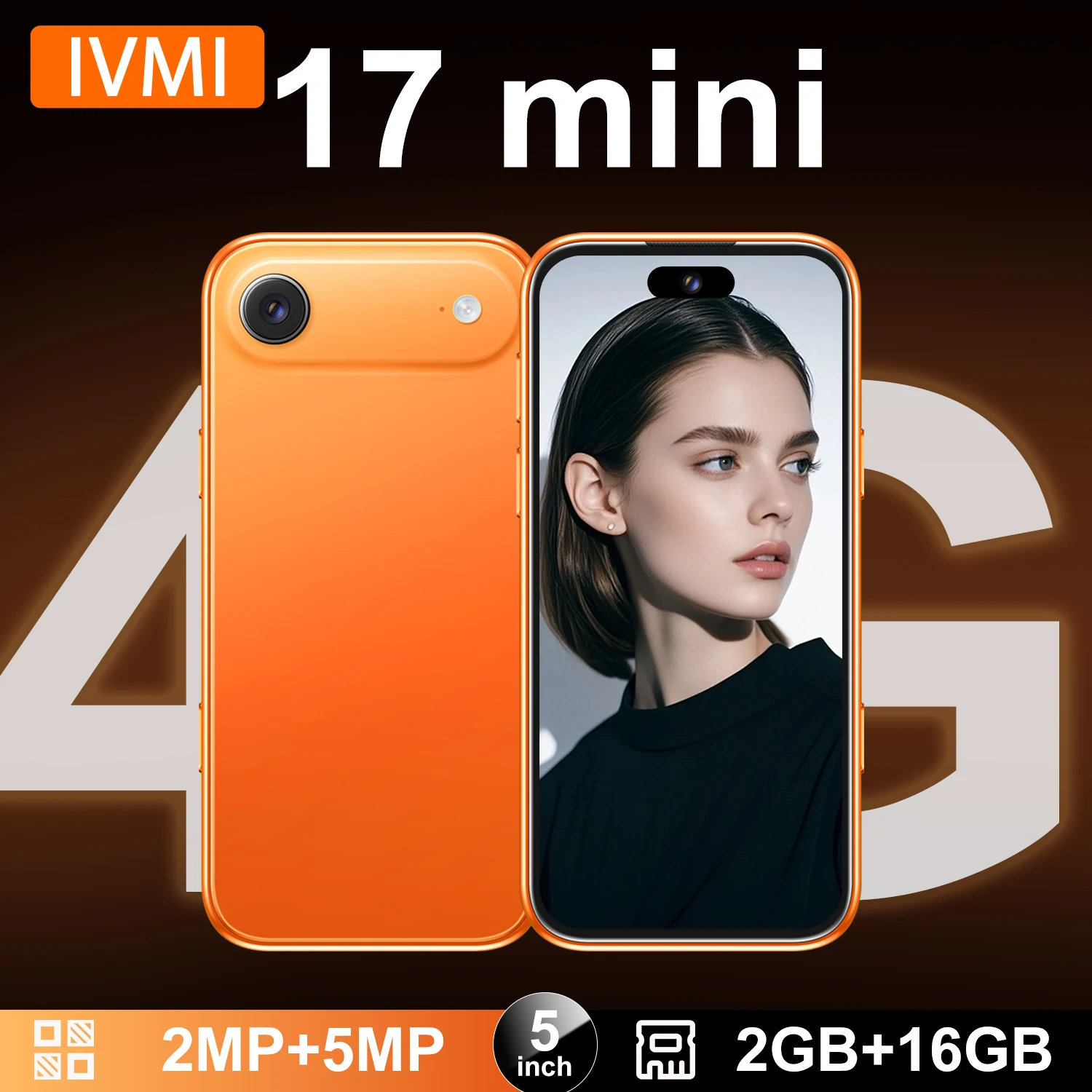 IVMI 17 mini Smartphones Android 8.1 Dual SIM 4.0"Display 2G